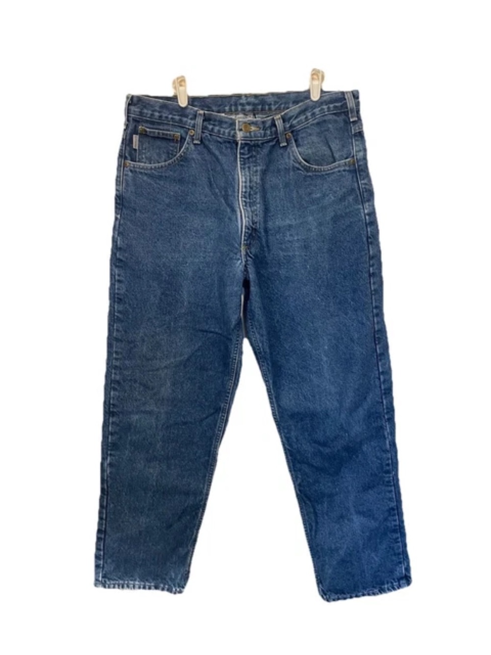 Carhartt VTG Men’s Relaxed Straight Flannel Lined Heavy Work Jeans B21-DST